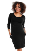 PeeKaBoo boat neckline knitted dress