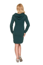 PeeKaBoo long sleeves hooded pregnancy dress