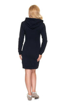 PeeKaBoo long sleeves hooded pregnancy dress
