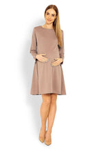 PeeKaBoo loose-fitting long sleeves pregnancy dress