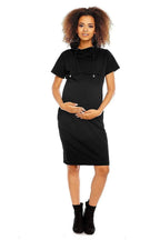 PeeKaBoo short sleeves pregnancy dress
