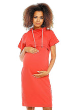 PeeKaBoo short sleeves pregnancy dress