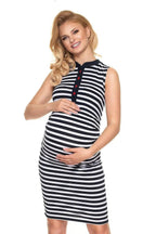PeeKaBoo sleeveless button-down dress