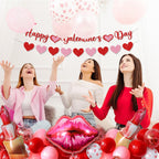 Pekeng 53pc Galentines Day Decorations Kit — Balloons, Banners & More for Galentine Nights