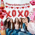 Pekeng 53pc Galentines Day Decorations Kit — Balloons, Banners & More for Galentine Nights