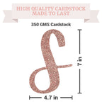 Perfect Occasion Pre-Strung Happy Sweet Sixteen Banner - Rose Gold Glitter, No DIY, 8 ft Strands