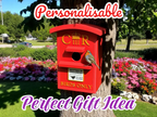 UK Postbox Bird Box | Unique Birdhouse for Gardens & Bird Lovers | Garden Decor | Nest Box | Personalised