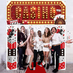 Peryiter Casino Night Entryway Banner Kit – 7-Piece Party Decor