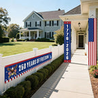 Peryiter 3-Piece 250th Anniversary Patriotic Banner Set — 1776–2026 USA Door & Porch Decor