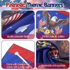 Peryiter 3-Piece 250th Anniversary Patriotic Banner Set — 1776–2026 USA Door & Porch Decor