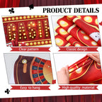 Peryiter Casino Night Entryway Banner Kit – 7-Piece Party Decor