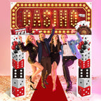 Peryiter Casino Night Entryway Banner Kit – 7-Piece Party Decor