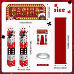 Peryiter Casino Night Entryway Banner Kit – 7-Piece Party Decor