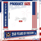 Peryiter 3-Piece 250th Anniversary Patriotic Banner Set — 1776–2026 USA Door & Porch Decor