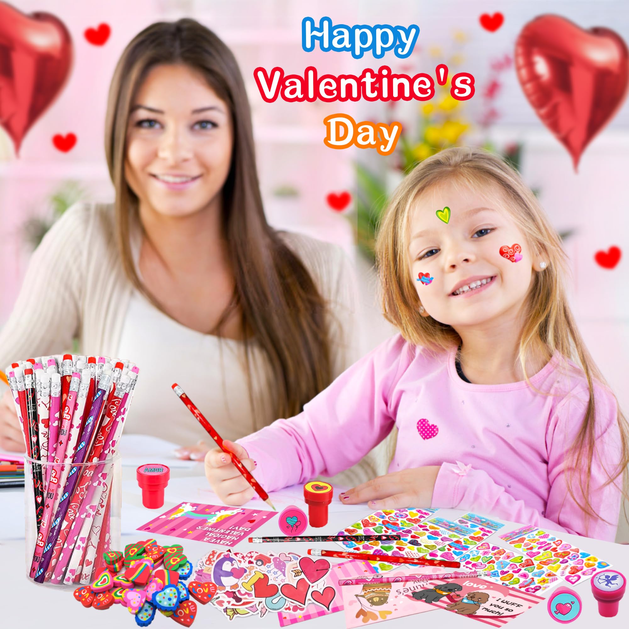 Phaorui 268-Piece Valentines Day Gift Set for Kids – Classroom Exchanges & Party Favors