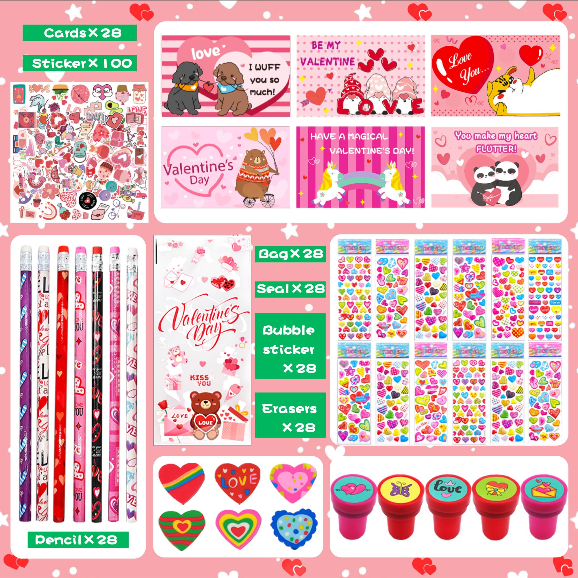 Phaorui 268-Piece Valentines Day Gift Set for Kids – Classroom Exchanges & Party Favors