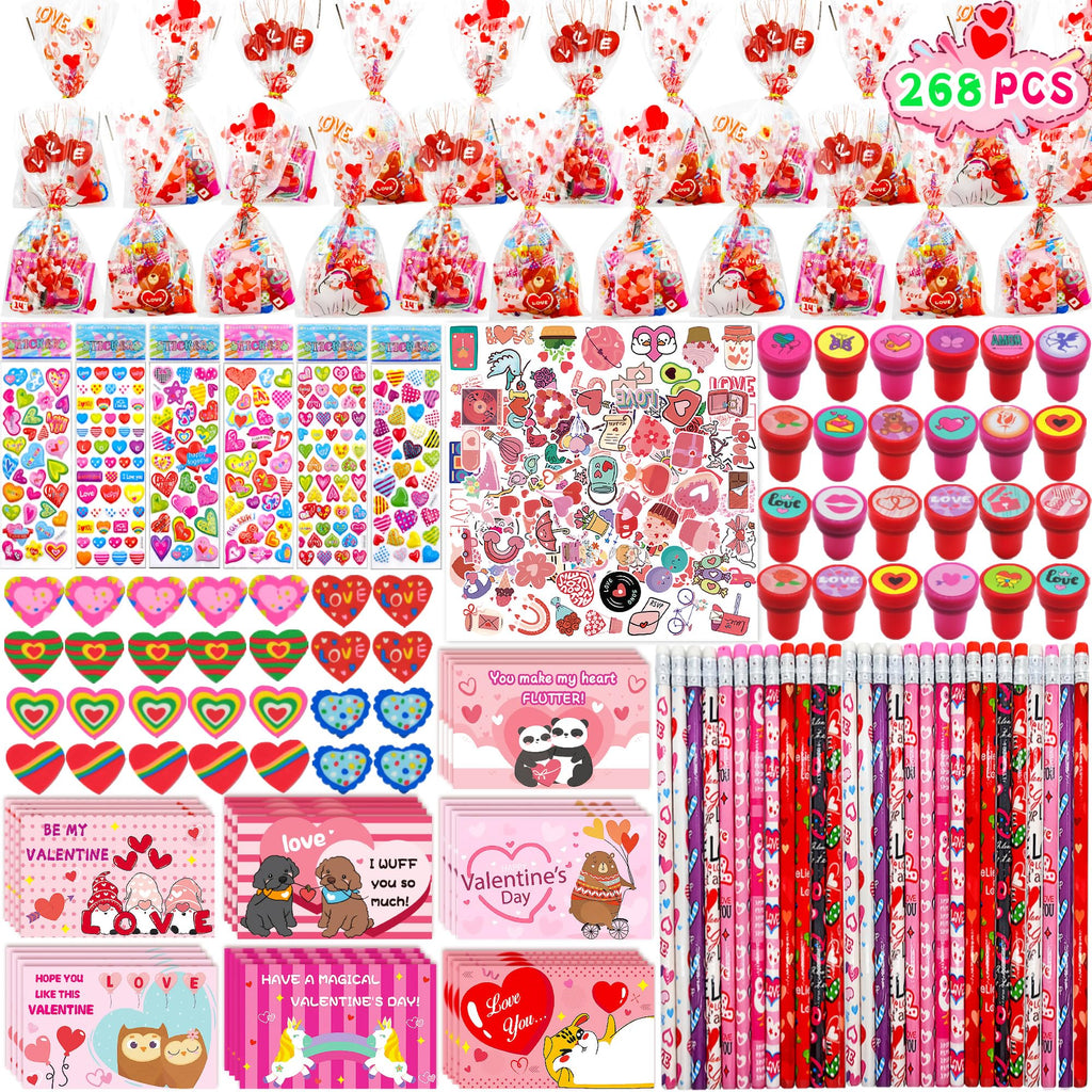 Phaorui 268-Piece Valentines Day Gift Set for Kids – Classroom Exchanges & Party Favors
