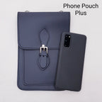 Handmade Leather Mobile Phone Pouch Plus - Red