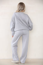 Oversized Bomber Style Fleece Zipper Co-ord