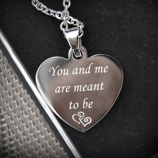 Personalised Photo Necklace – Heart Pendant With Custom Text Engraving Gift