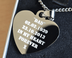 Personalised Photo Necklace – Heart Pendant With Custom Text Engraving Gift