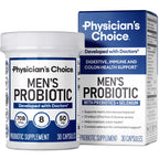 Physician's Choice Probiotics for Men - 70B CFU, 8 Strains, Selenium & Organic Prebiotics | Digestive & Immune Health - 30ct