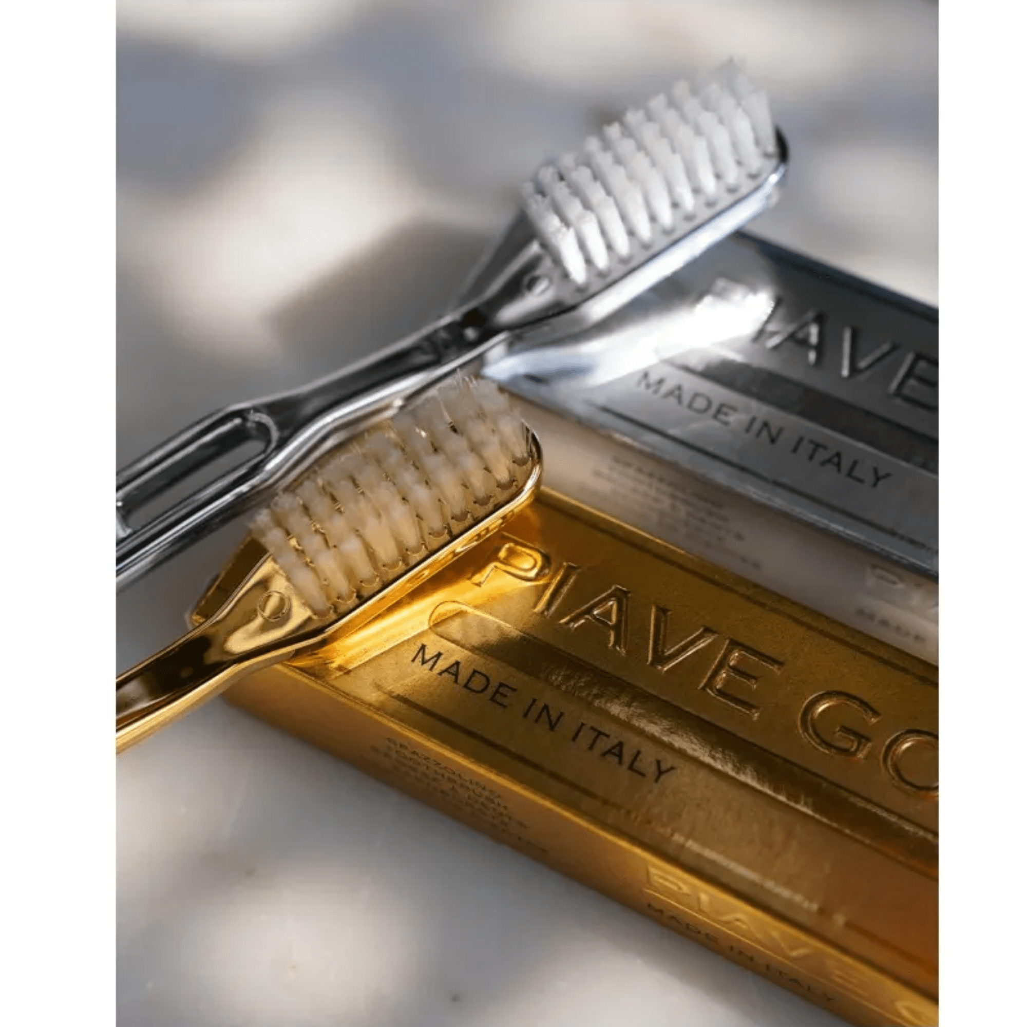 Piave Plated Toothbrush Tynex Bristle, Medium