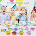 PICcircuit Kids Party Favors Fidget Toys Bulk 30 Pack — Mini Pop Keychains