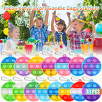 PICcircuit Kids Party Favors Fidget Toys Bulk 30 Pack — Mini Pop Keychains