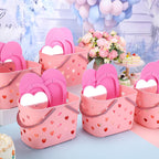 Pickmesh 8-Set Spa Party Supplies Kit for Sleepovers — Pink Baskets, Heart Mirrors, Cat Ear Headbands