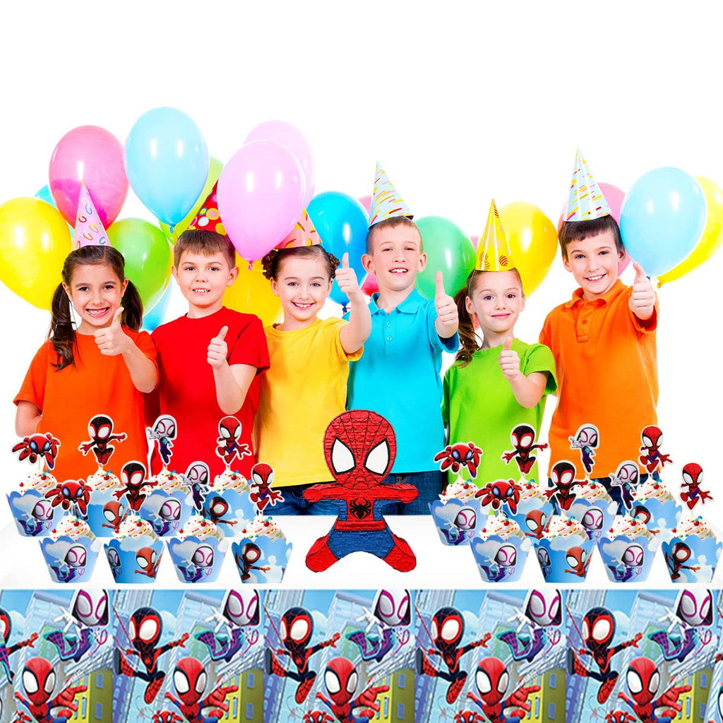 Piegricdiat 12pc Spidey & His Amazing Friends Cupcake Toppers with Wrappers