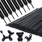PIGETALE 260 Balloons – 100 Black Twisting Balloons for Animal Shapes & Party Decor