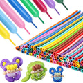 PIGETALE 100pcs 260q Long Skinny Balloons Rainbow – Thick Latex Twisting Balloons for DIY Party Decor
