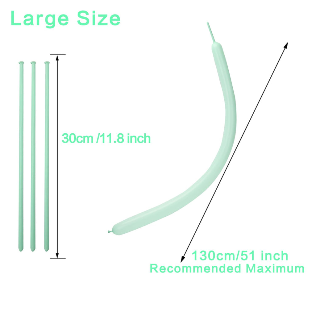 PIGETALE 100Pcs 260 Balloons – Pastel Long Balloons for Balloon Garlands, Animal Modeling & Party Decor