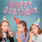 PIGETALE Pink Happy Birthday Banner - 16in 3D Foil Letter Balloons