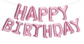 PIGETALE Pink Happy Birthday Banner - 16in 3D Foil Letter Balloons