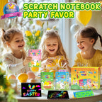 Pigipigi Kids Party Favors – 24-Pack Rainbow Scratch Art Notebooks & Craft Kit
