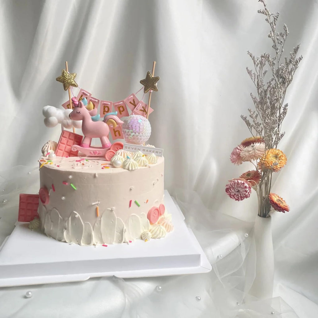 Pinenjoy 8Pcs Mini Flying Horse Unicorn Figurines — Resin Cake Toppers & Fairy Garden Decor