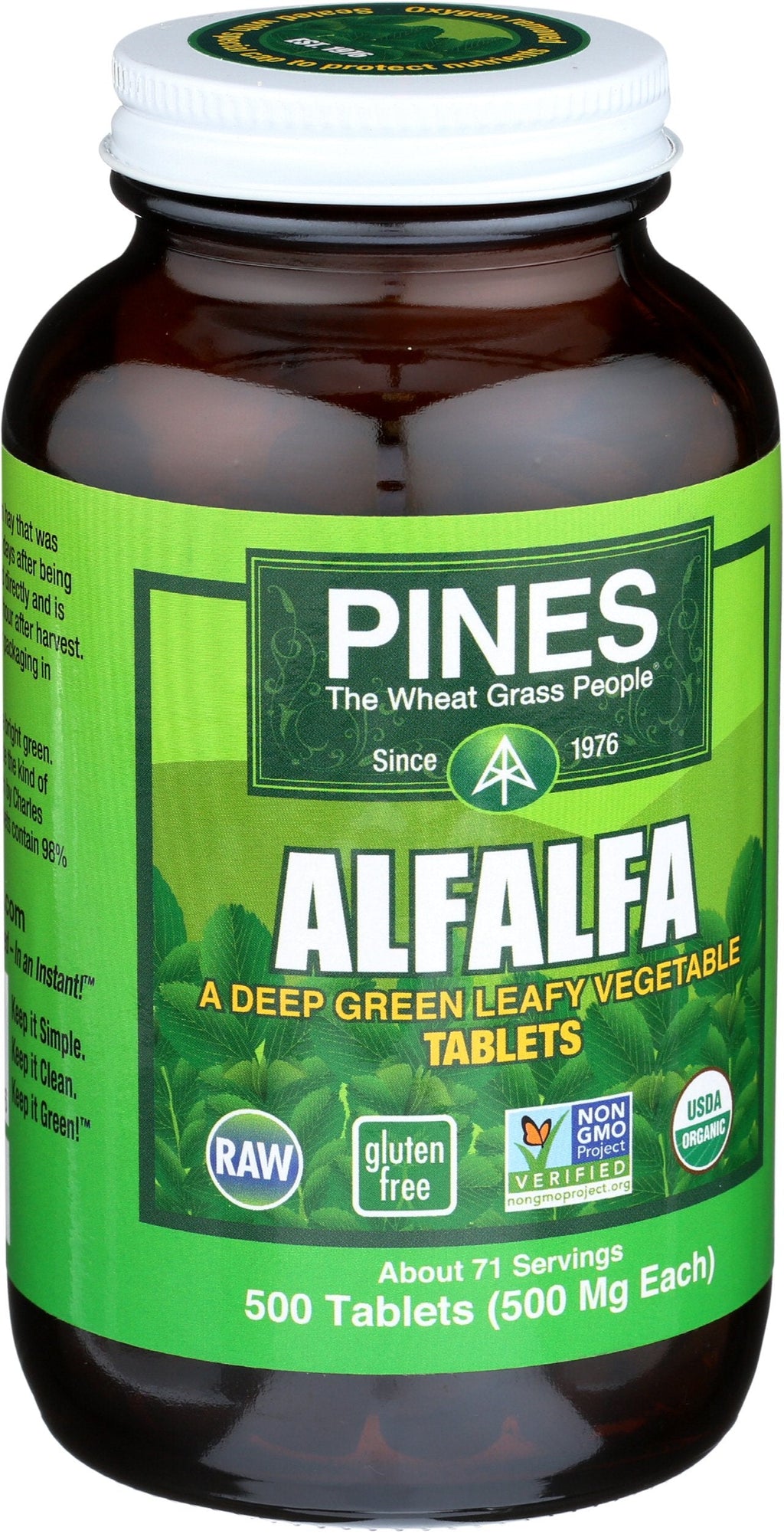PINES Bio-Luzerne – 500 Tabletten | GVO-frei, USDA Bio