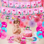 Pink Shark Birthday Decorations for Baby Girl – Balloons, Banners, Centerpieces & Cake Toppers