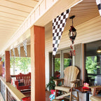 Piokio 100ft Black & White Checkered Flag Banner for Racing Birthday Parties