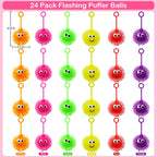 PIONJOY 24-Pack Valentines LED Puffy Ball Toys | Classroom Gifts & Party Favors
