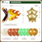 PIRESE One Happy Camper Birthday Decorations – Campfire Banner Kit with Balloons