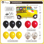 PIRESE Wheels on the Bus Birthday Banner Kit – All-in-One School Bus Party Decor