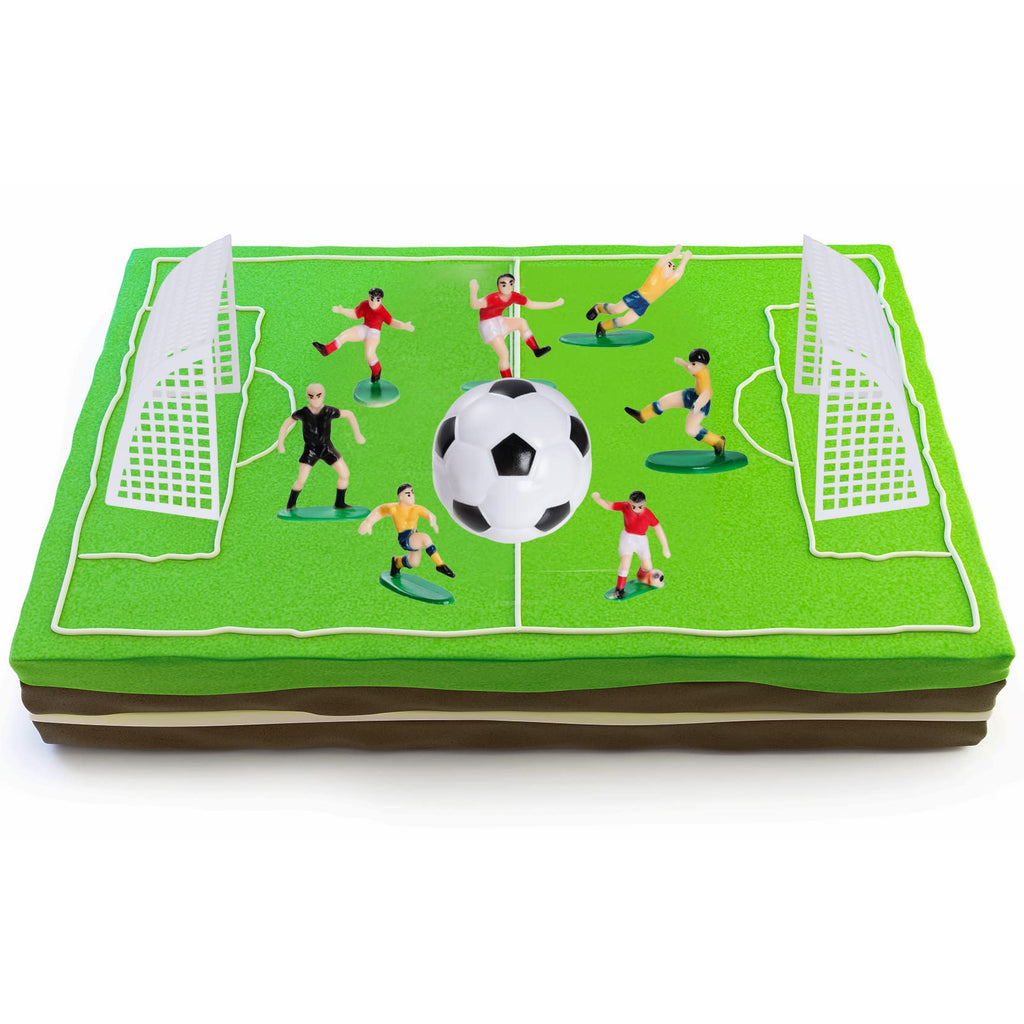 Pistha Soccer Cake Topper Decoration – Soccer Ball, Player & Coach Cupcake Toppers for Sports Parties