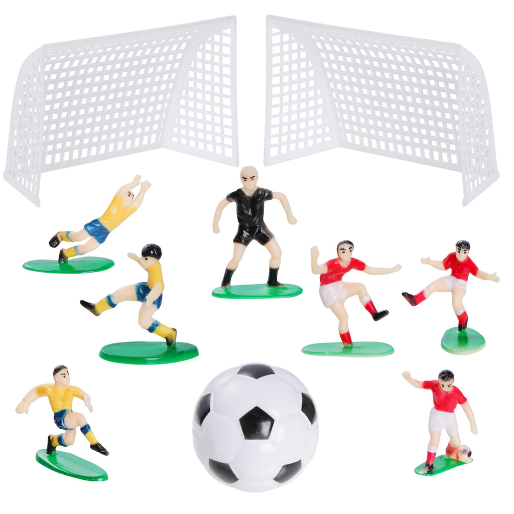 Pistha Soccer Cake Topper Decoration – Soccer Ball, Player & Coach Cupcake Toppers for Sports Parties