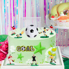 Pistha Soccer Cake Topper Decoration – Soccer Ball, Player & Coach Cupcake Toppers for Sports Parties