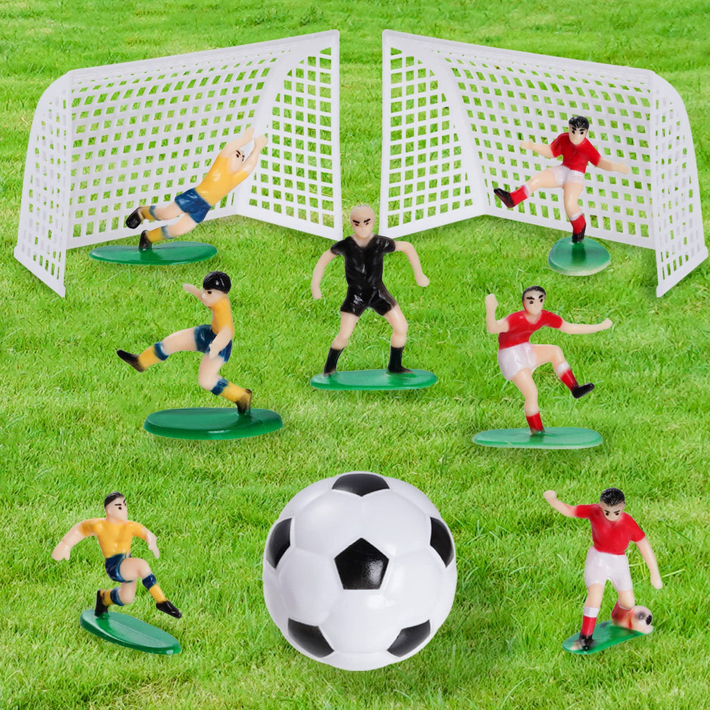 Pistha Soccer Cake Topper Decoration – Soccer Ball, Player & Coach Cupcake Toppers for Sports Parties