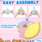 PixiPy Birthday Party Hats – 10 Colorful Cone-Shaped Celebration Headwear for Memorable Parties