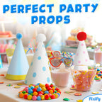 PixiPy Birthday Party Hats – 10 Colorful Cone-Shaped Celebration Headwear for Memorable Parties